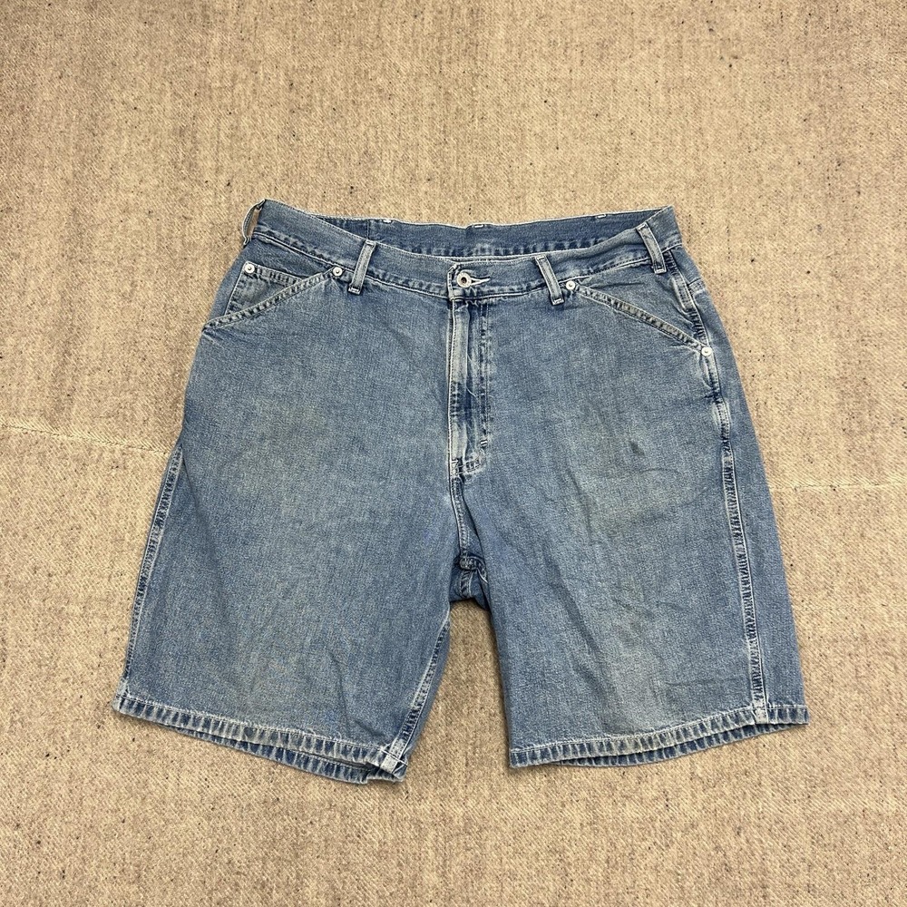 Vintage GAP Blue Jeans Shorts Mens 36 Utility Denim Carpenter Pockets 90s Y2K